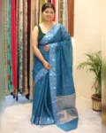 Banarasi Warm Silk Teal Blue 02