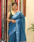 Banarasi Warm Silk Teal Blue 02