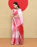 Check Linen Sarees Style 3_1