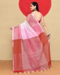 Check Linen Sarees Style 3_1