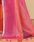 Check Linen Sarees Style 4_1