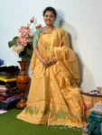 Handloom Jamdani Kurti with Dupatta_Golden Yellow