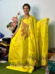 Handloom Jamdani Kurti with Dupatta_Yellow