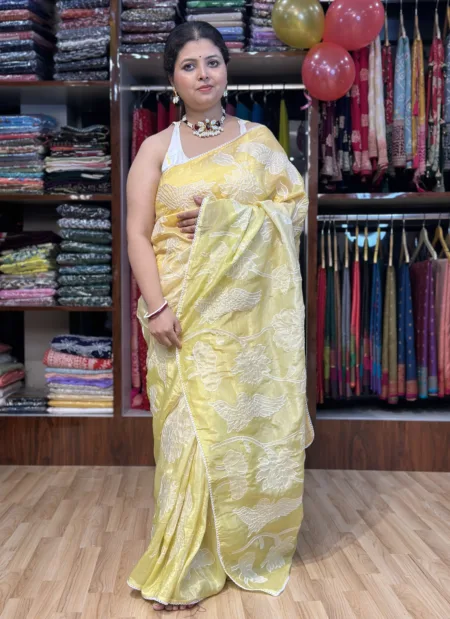 Crushed Tissue Saree | Puja Collection Series