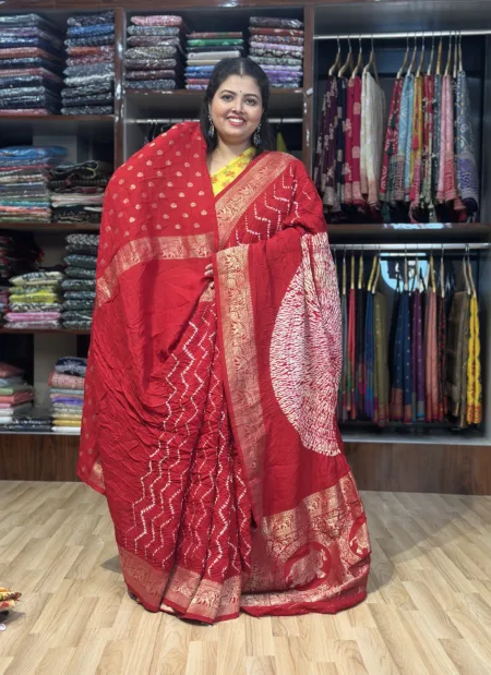 Gajji Shibori Saree | Puja Collection Series