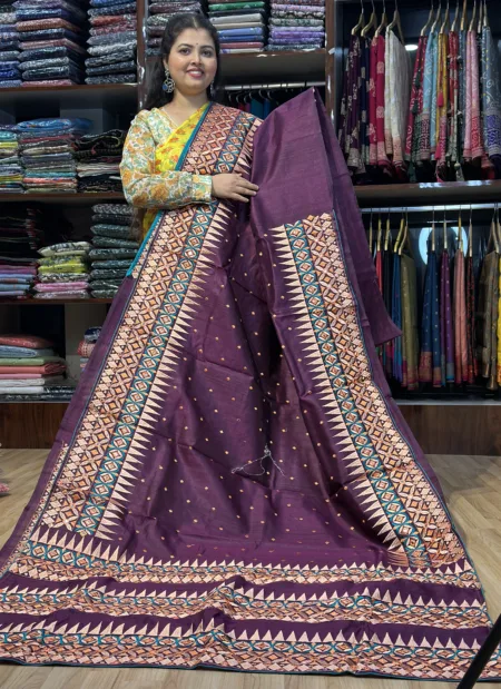 Tussar Kathiyawadi Saree | Puja Collection Series